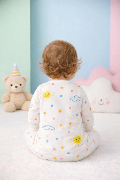 Tiny Tiggy Ultra-Soft Bamboo Cotton Full Sleeves Romper- All season wear