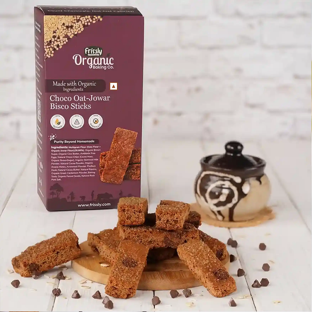 Frissly Choco Oat-Jowar Bisco Sticks (120 GM)