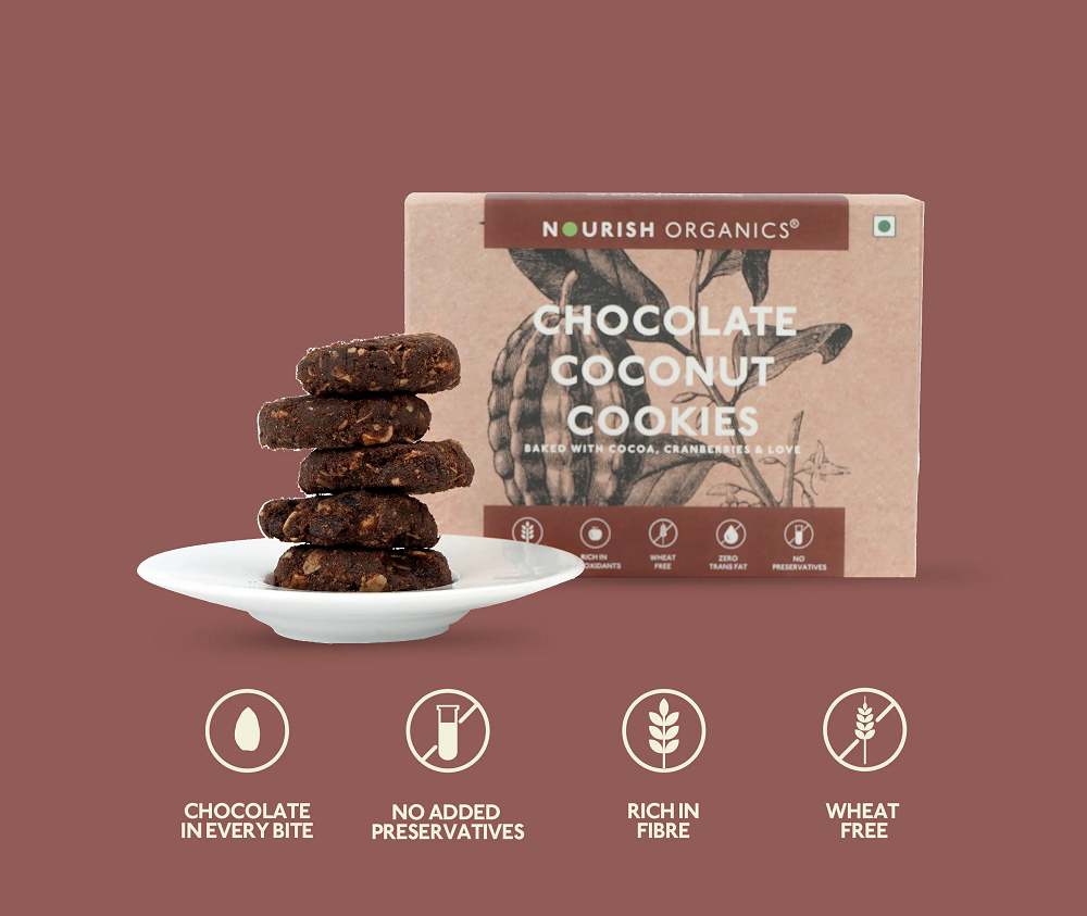 Nourish Organics Chocolate Coconut Cookies (120 GM)