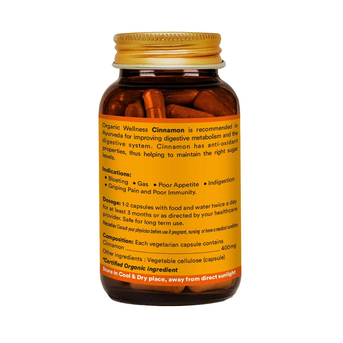 Organic Wellness Cinnamon 90 Capsules