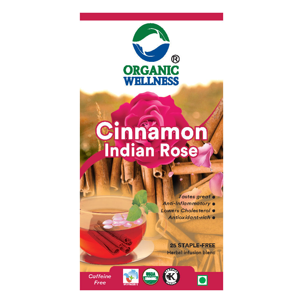 Organic Wellness Cinnamon Indian Rose Tea