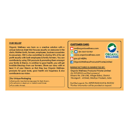 Organic Wellness Cinnamon Indian Rose Tea