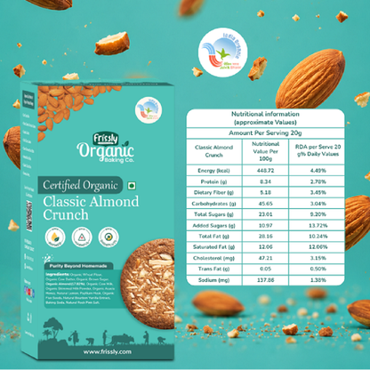 Frissly Organic Classic Almond Crunch (120 GM)