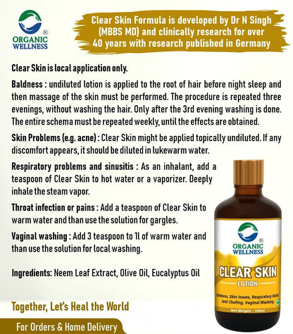 Organic Wellness Clear Skin Lotion