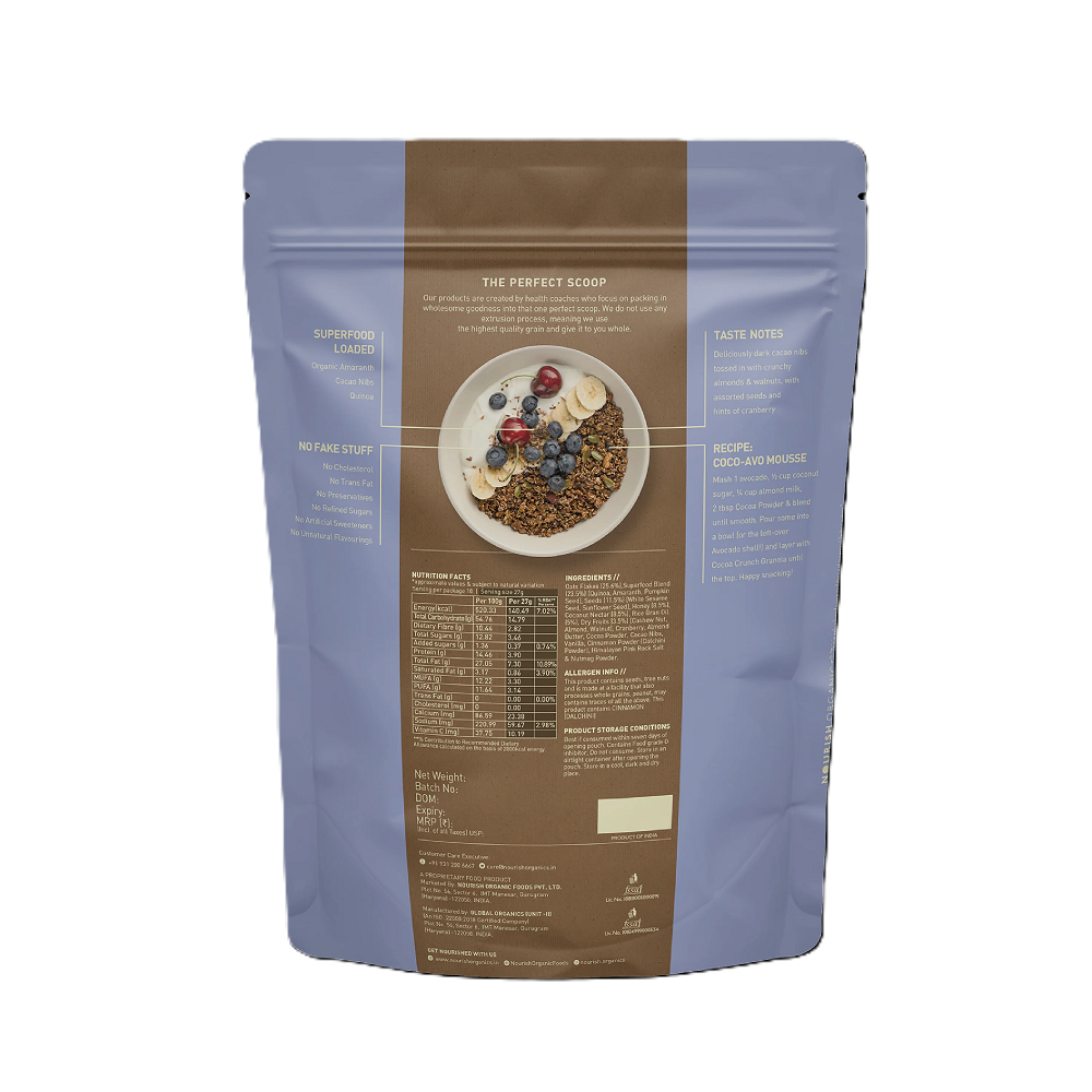 Nourish Organics Cocoa Crunch Granola (270 GM)