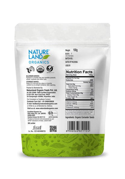 Natureland Organics Coriander Powder 100 GM