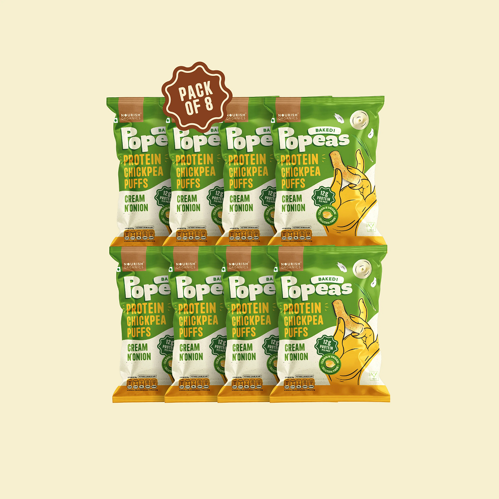 Nourish Organics Cream & Onion Popeas (60 GM)