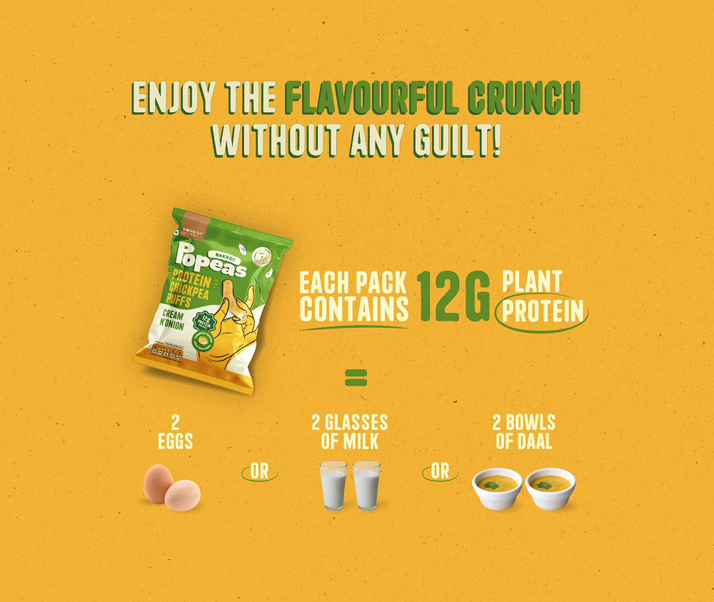 Nourish Organics Cream & Onion Popeas (60 GM)