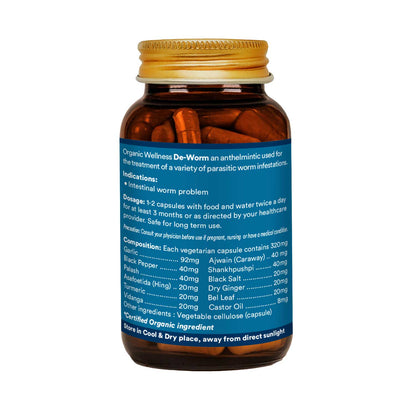 Organic Wellness De Worm 90 Capsules
