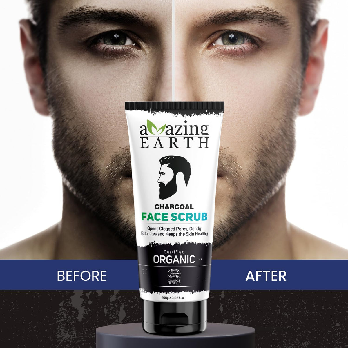 Amazing Earth Organic Charcoal Face Scrub (100 GM)
