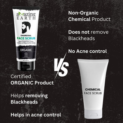 Amazing Earth Organic Charcoal Face Scrub (100 GM)