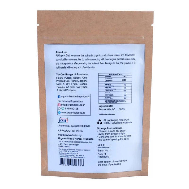 Organic Diet Fennel (Sauf)