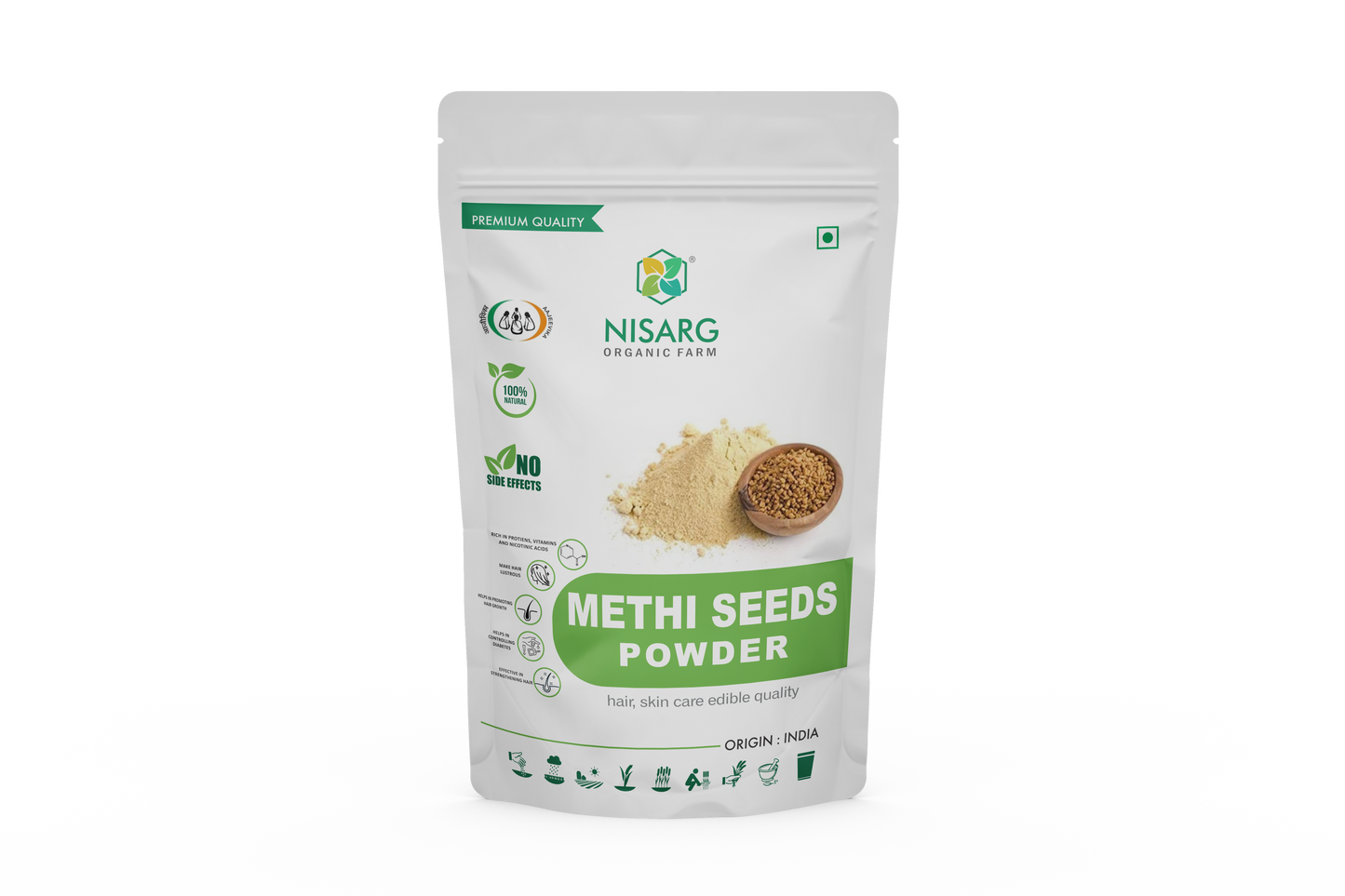 Nisarg Organic Farm Fenugreek Seeds Powder (100 GM)