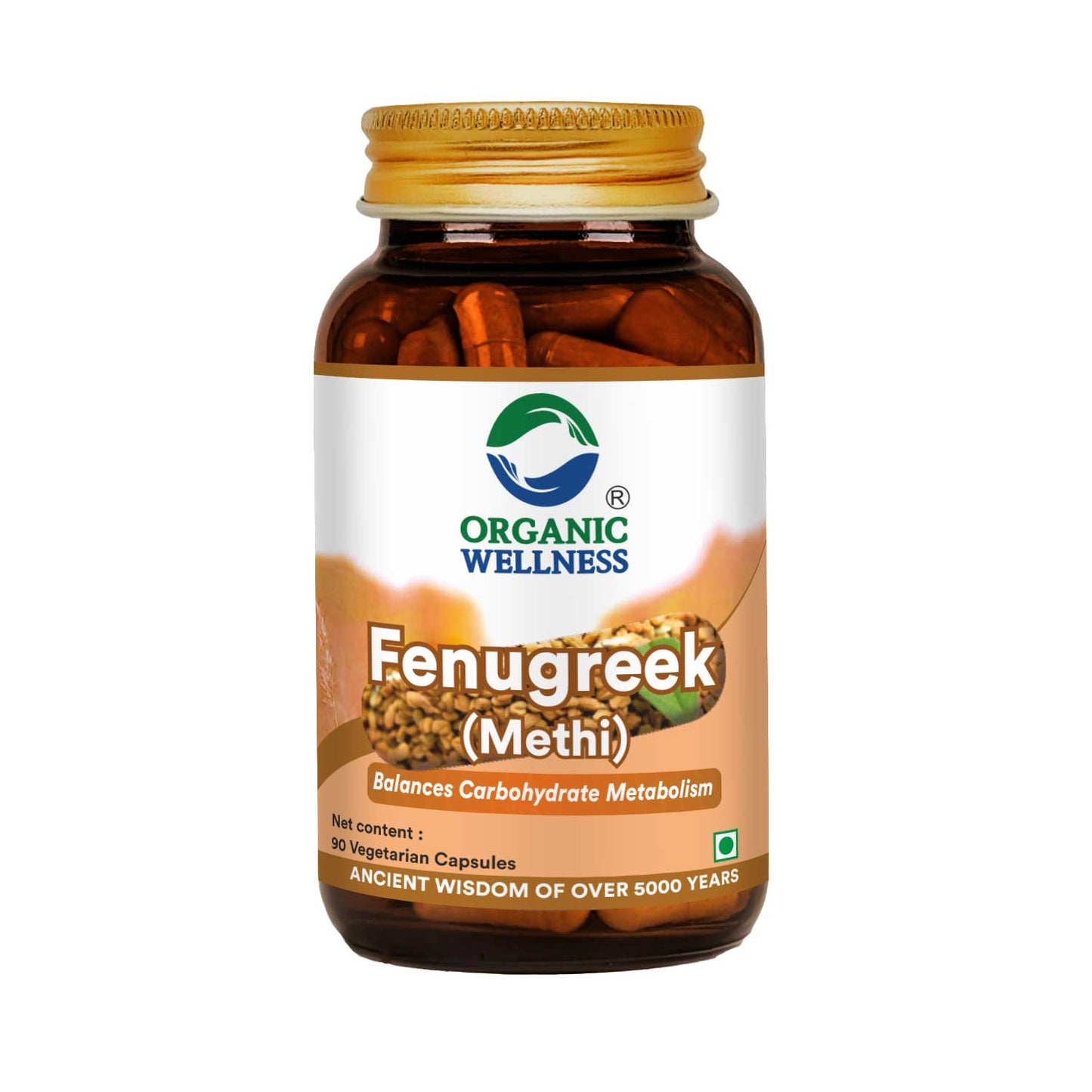 Organic Wellness Fenugreek (Methi) 90 Capsules