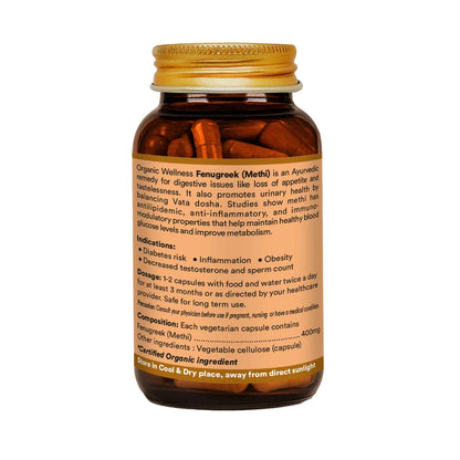 Organic Wellness Fenugreek (Methi) 90 Capsules