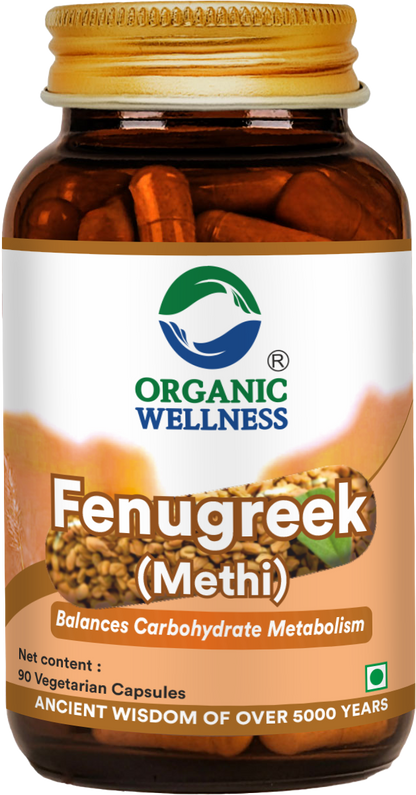 Organic Wellness Fenugreek (Methi) 90 Capsules