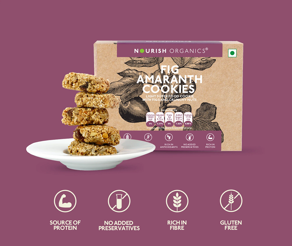 Nourish Organics Fig Amaranth Cookies (110 GM)