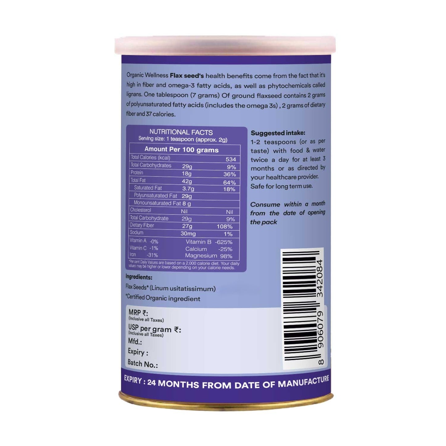 Organic Wellness Flax Seeds
