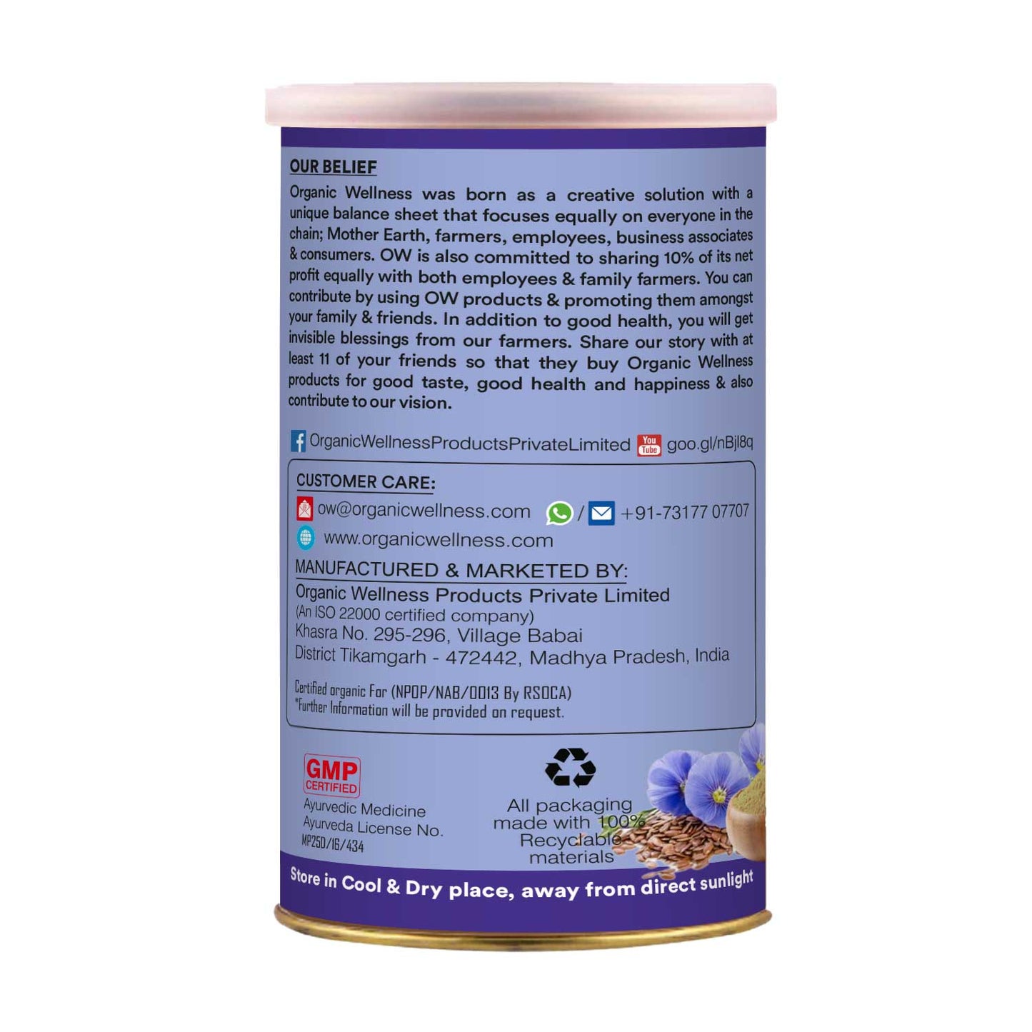 Organic Wellness Flax Seeds