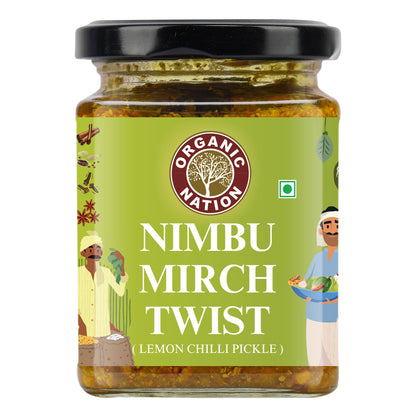 Organic Nation Nimbu Mirch Twist (Lemon Chilli Pickle)