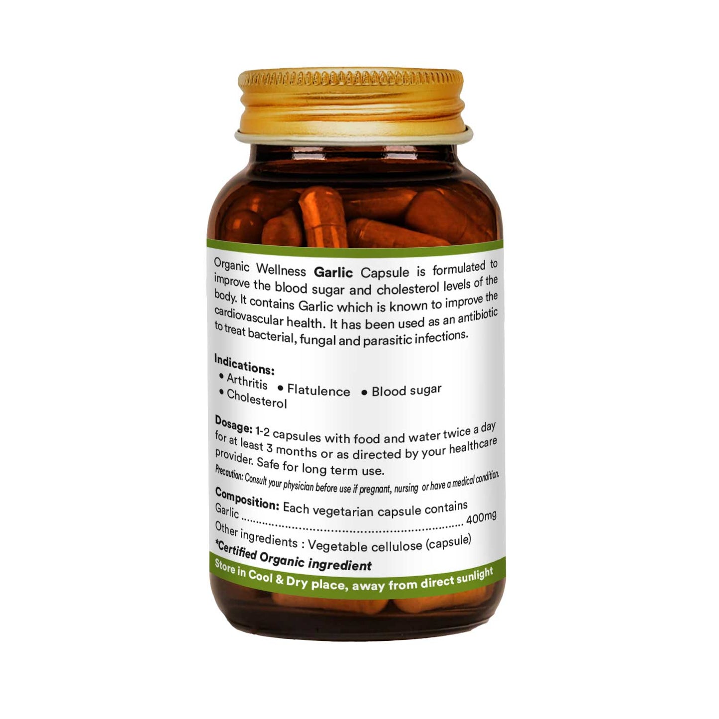 Organic Wellness Garlic 90 Capsules