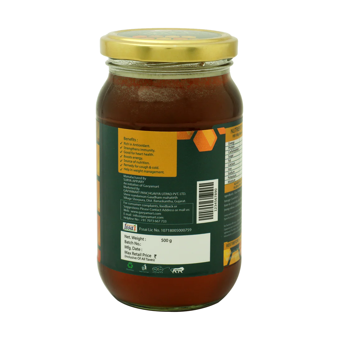 Gavyamart Fennel Honey Raw and Unprocessed