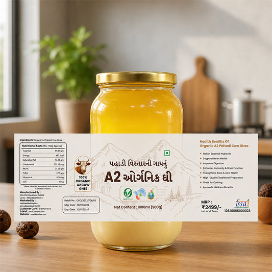 A2 Organic Pahadi Cow Ghee 1 L