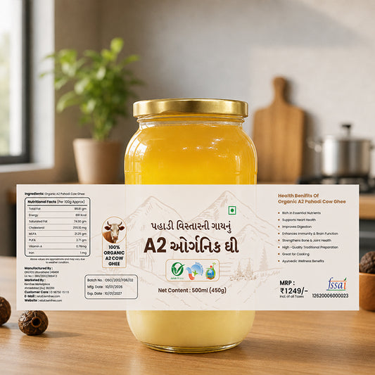 A2 Organic Pahadi Cow Ghee 500 ML