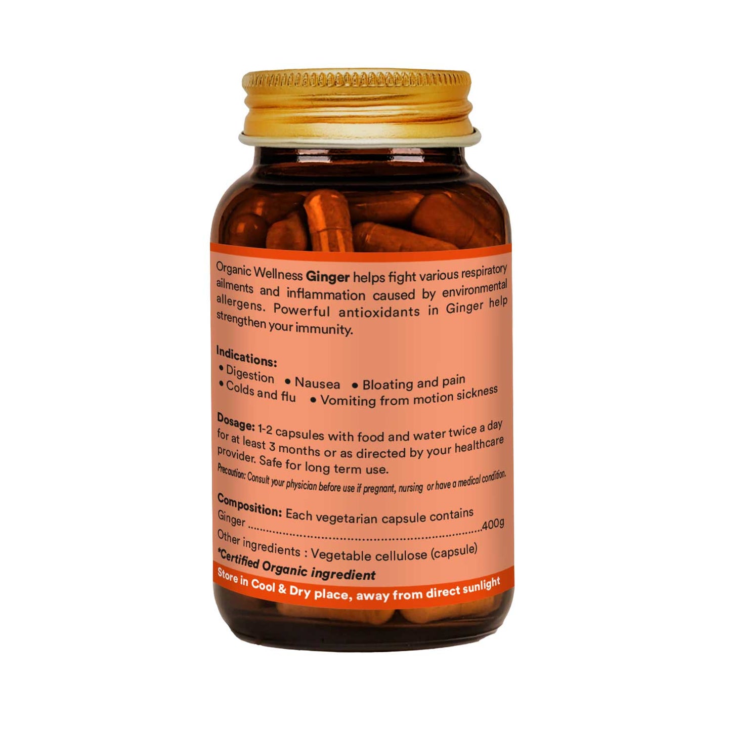 Organic Wellness Ginger 90 Capsules
