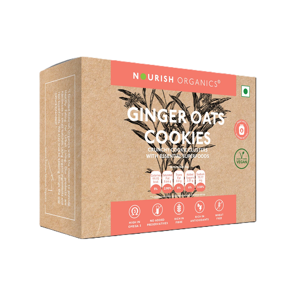 Nourish Organics Ginger Oats Cookies (120 GM)