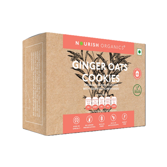 Nourish Organics Ginger Oats Cookies (120 GM)