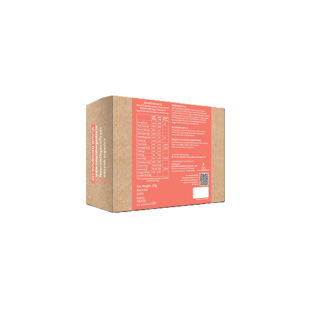Nourish Organics Ginger Oats Cookies (120 GM)