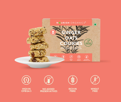 Nourish Organics Ginger Oats Cookies (120 GM)