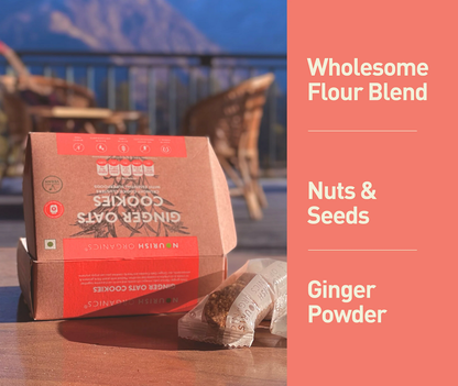 Nourish Organics Ginger Oats Cookies (120 GM)