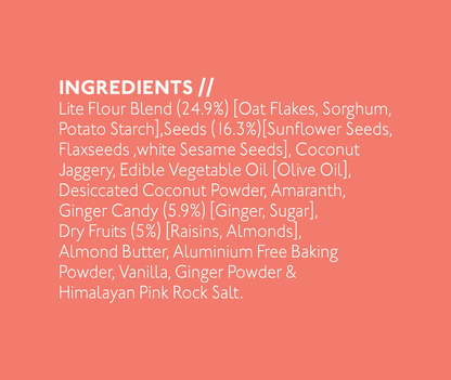 Nourish Organics Ginger Oats Cookies (120 GM)