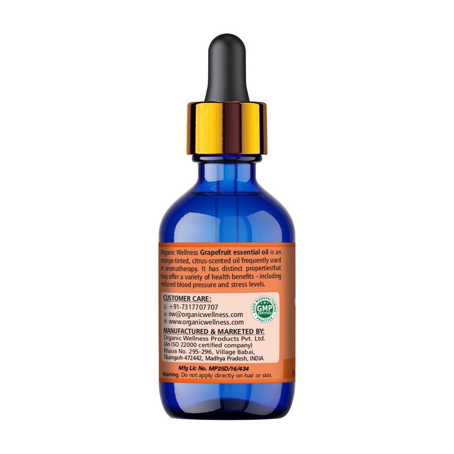 Organic Wellness Grape Fruit Essential Oil for Skin Lightening
