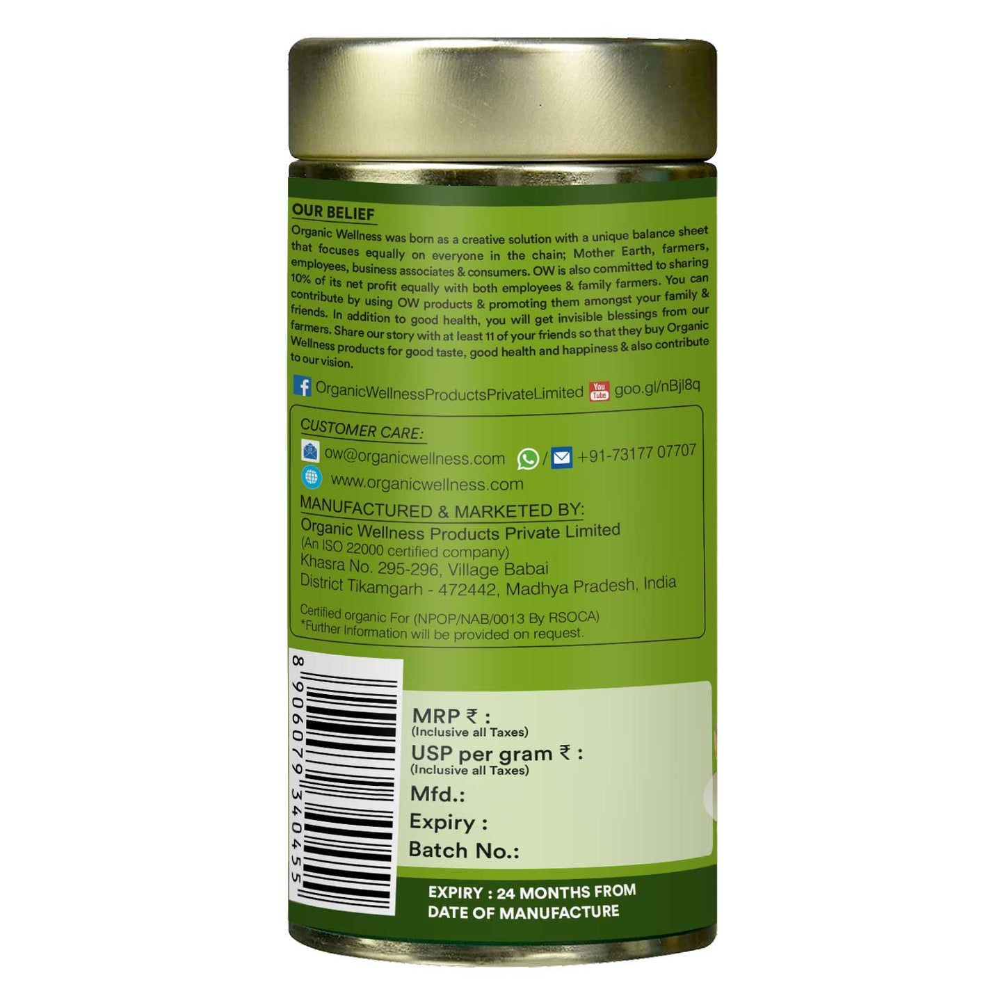 Organic Wellness Tulsi Green Tea Classic
