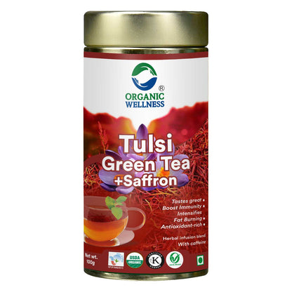 Organic Wellness Tulsi Green Tea + Saffron