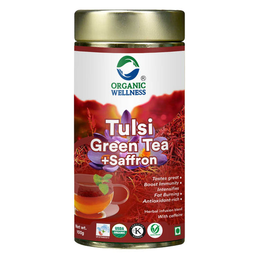 Organic Wellness Tulsi Green Tea + Saffron