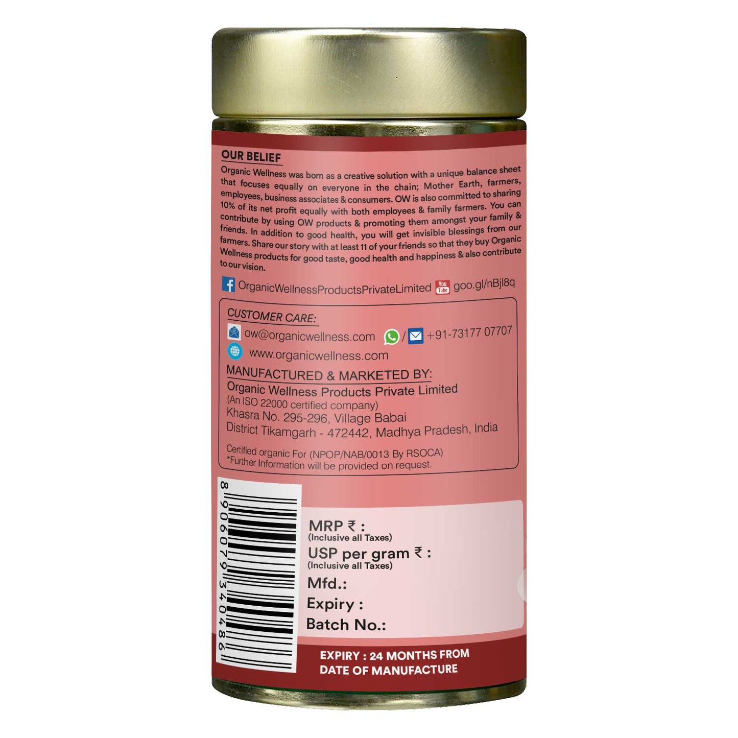 Organic Wellness Tulsi Green Tea + Saffron