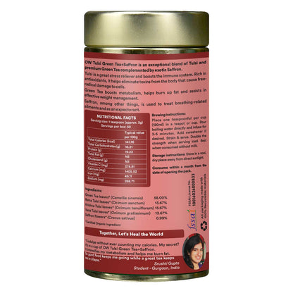 Organic Wellness Tulsi Green Tea + Saffron