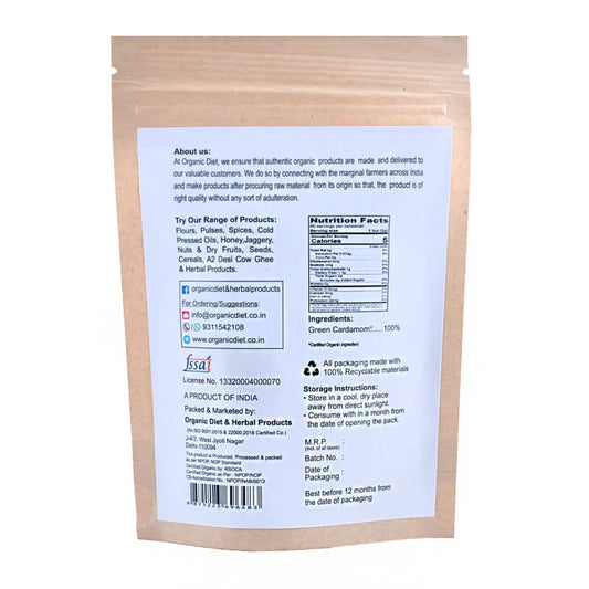 Organic Diet Green Cardamom(Choti Elaichi)