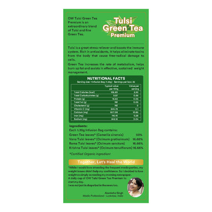 Organic Wellness Tulsi Green Tea Premium