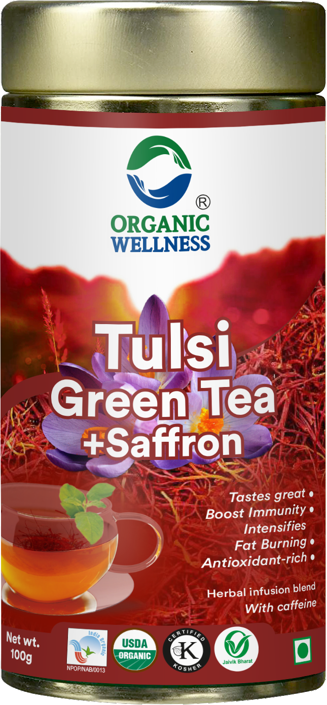 Organic Wellness Tulsi Green Tea + Saffron