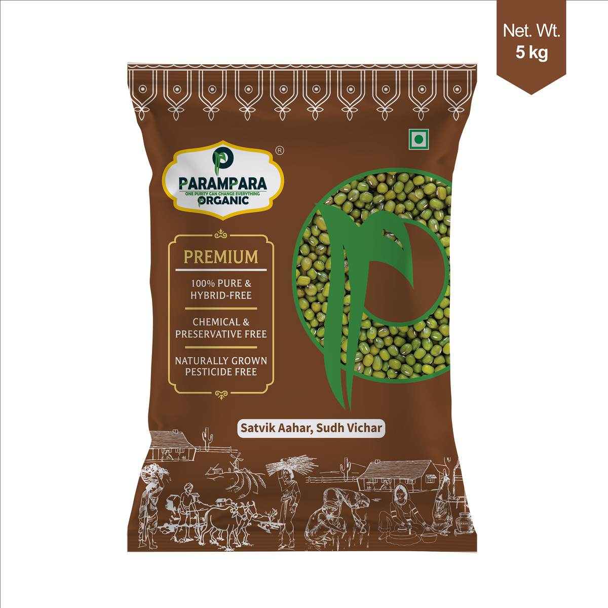 Parampara Organic Green Gram Whole (Moong)