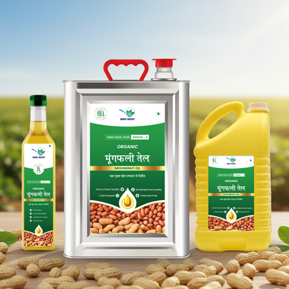 LandRoot Organic High Oleic Acid Groundnut Oil (1 L)