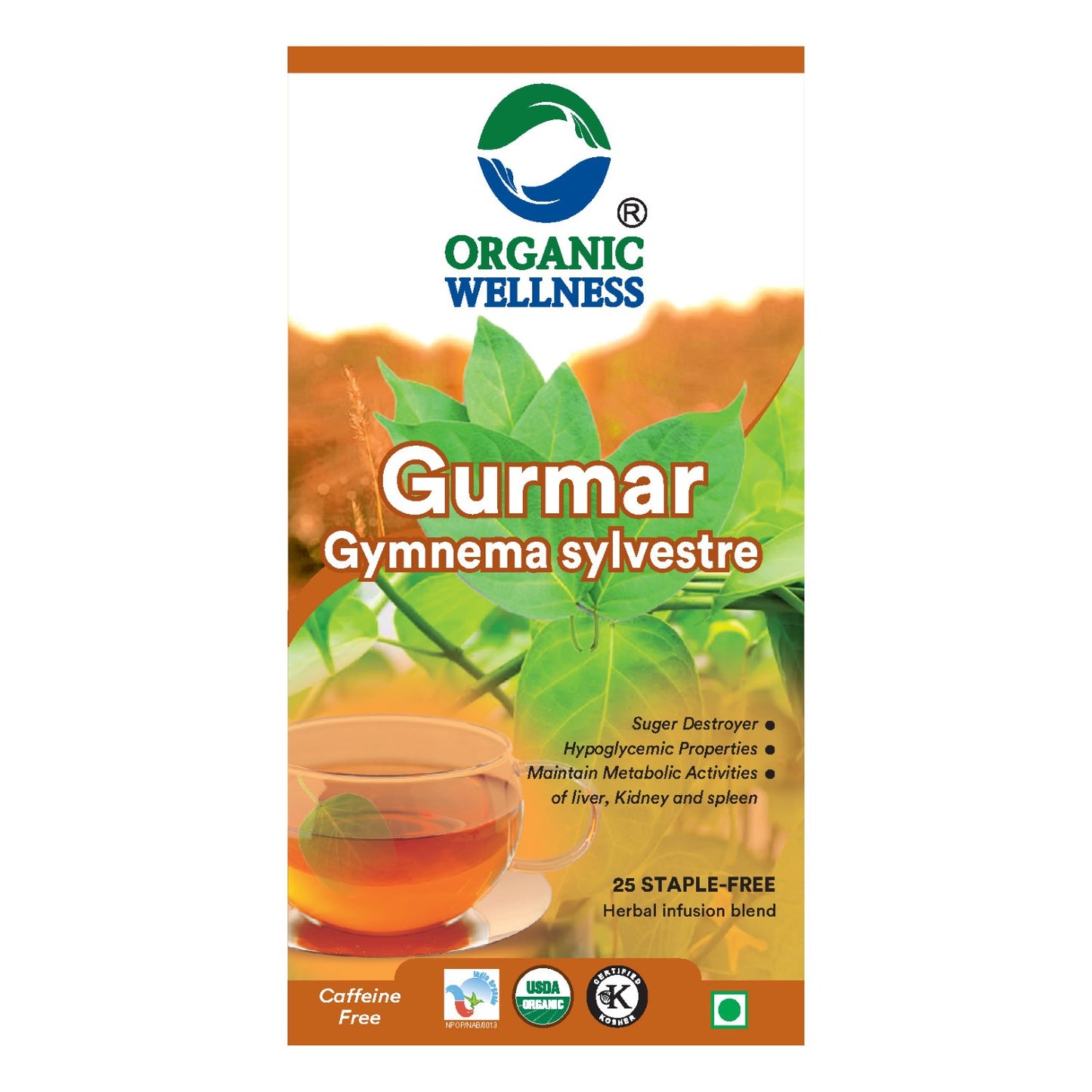 Organic Wellness Gurmar Gymnema Sylvestrev Tea