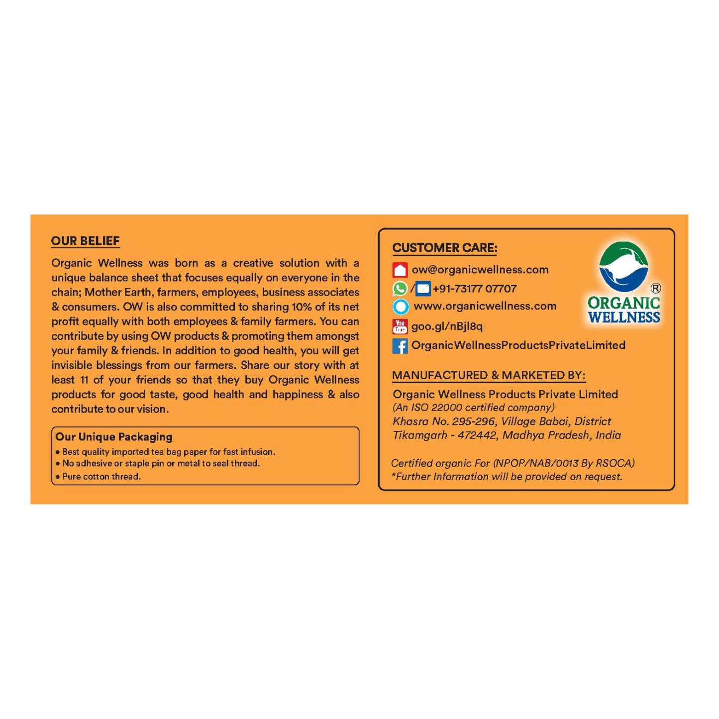 Organic Wellness Gurmar Gymnema Sylvestrev Tea