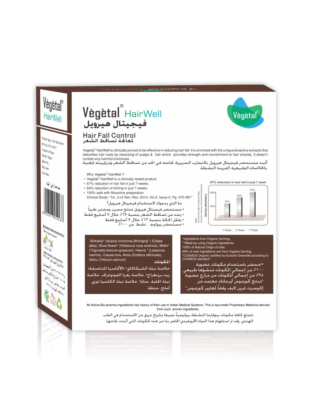 Vegetal HairWell -An Hair Fall Treatment And Regrowth Product (100 GM)
