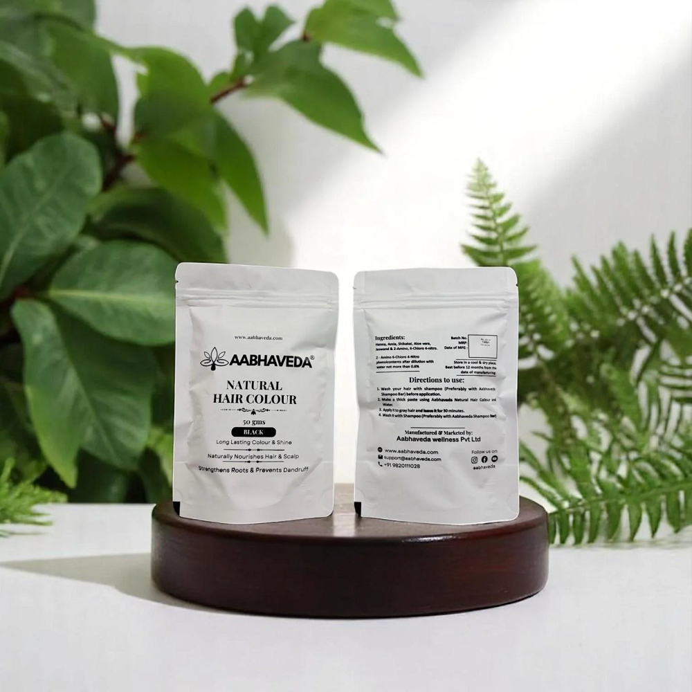 Aabhaveda Natural Hair Color (50 GM) (PACK OF 2)